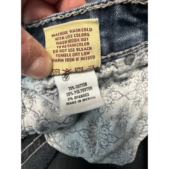 Big Star Kayla Straight Distressed  Jeans With Embroidered Pockets Size 27R - Picture 10 of 13